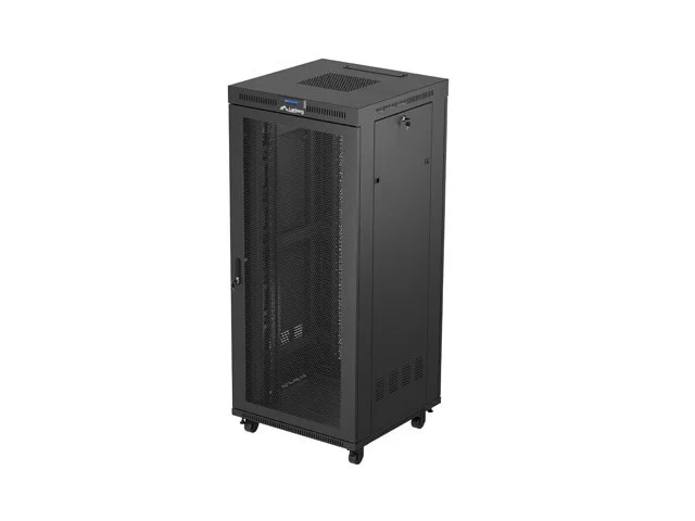 RACKOVÁ SKŘÍŇ 19" VOLNĚ STOJÍCÍ 37U/800X800 (FLAT PACK) SE SÍŤOVÝMI DVEŘMI LCD ČERNÁ