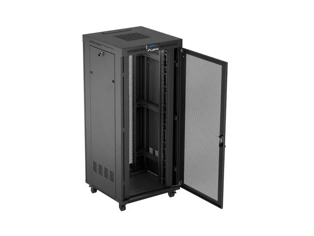 RACKOVÁ SKŘÍŇ 19" VOLNĚ STOJÍCÍ 37U/800X800 (FLAT PACK) SE SÍŤOVÝMI DVEŘMI LCD ČERNÁ