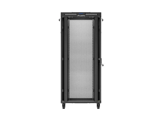 RACKOVÁ SKŘÍŇ 19" VOLNĚ STOJÍCÍ 37U/800X800 (FLAT PACK) SE SÍŤOVÝMI DVEŘMI LCD ČERNÁ