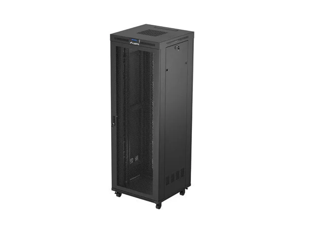 19" VOLNĚ STOJÍCÍ RACKOVÁ SKŘÍŇ 47U/800X800 (FLAT PACK) SE SÍŤOVÝMI DVEŘMI LCD ČERNÁ