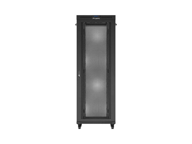 19" VOLNĚ STOJÍCÍ RACKOVÁ SKŘÍŇ 47U/800X800 (FLAT PACK) SE SÍŤOVÝMI DVEŘMI LCD ČERNÁ