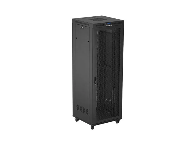 19" VOLNĚ STOJÍCÍ RACKOVÁ SKŘÍŇ 47U/800X800 (FLAT PACK) SE SÍŤOVÝMI DVEŘMI LCD ČERNÁ
