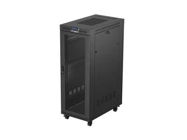 19" VOLNĚ STOJÍCÍ RACKOVÁ SKŘÍŇ 32U/600X1000 (FLAT PACK) SE SÍŤOVÝMI DVEŘMI LCD ČERNÁ