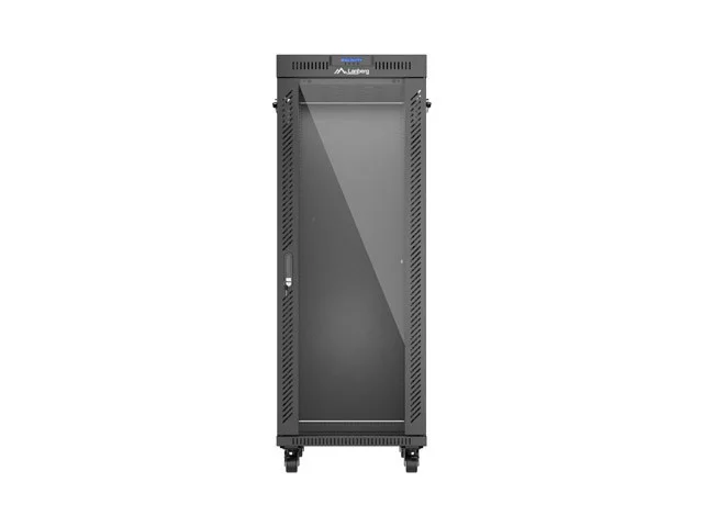 19" VOLNĚ STOJÍCÍ RACKOVÁ SKŘÍŇ 32U/600X1000 (FLAT PACK) S PROSKLENÝMI DVEŘMI LCD ČERNÁ