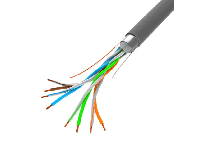 LAN KABEL CAT.5E FTP 305M PEVNÝ CU ŠEDÝ CPR