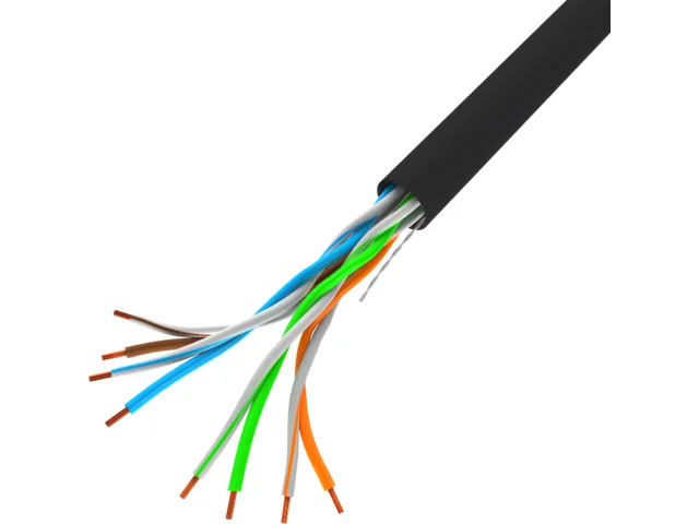 LAN KABEL CAT.5E UTP 305M PEVNÝ CU ČERNÝ
