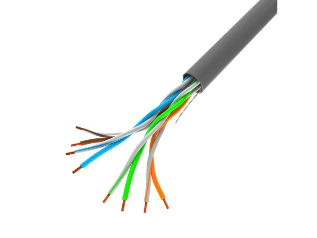LAN KABEL CAT.5E UTP 100M PEVNÝ CU ŠEDÝ
