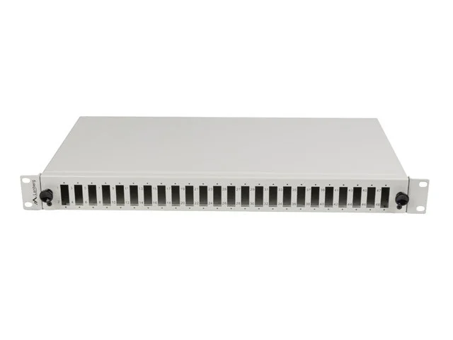 19" 1U OPTICKÝ PATCH PANEL  24XSC DUPLEX / 24XLC QUAD ŠEDÝ + PŘÍSLUŠENSTVÍ