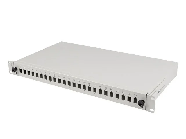 19" RACKOVÝ 1U OPTICKÝ PATCH PANEL  24XSC SIMPLEX/24XLC DUPLEX + PŘÍSLUŠENSTVÍ