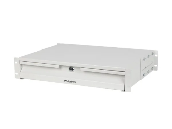 19" ZÁSUVKA 2U/483X360MM MAX. NOSNOST DO 90 KG 4BODOVÁ MONTÁŽ ŠEDÝ