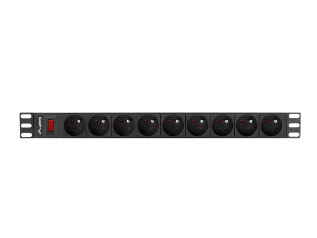PDU 19"  1U 16A 3M 9X Přepěťová ochrana