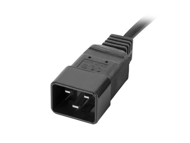 19"  1U 16A 2M 2X C19 8X IEC C13 ZÁSUVKY ČERNÁ C20