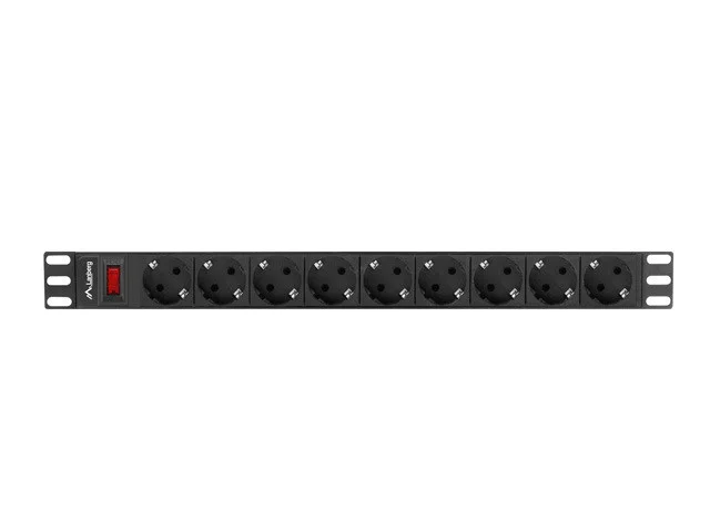 NAPÁJECÍ DISTRIBUČNÍ JEDNOTKA (PDU) 19"  1U 16A 3M 9X SCHUKO ZÁSUVKY ČERNÁ