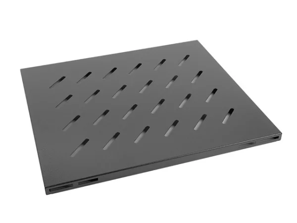 19" PEVNÁ POLICE 1U/465X515MM MAX. NOSNOST DO 120 KG ČERNÁ