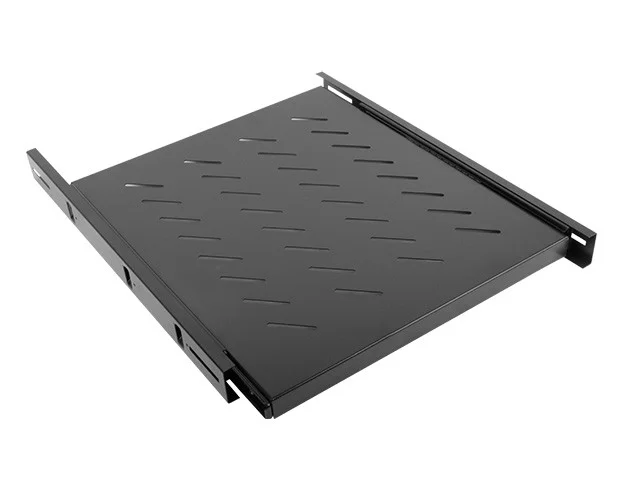 19" POSUVNÁ POLICE 1U/463X550MM MAX. NOSNOST DO 60 KG ČERNÁ