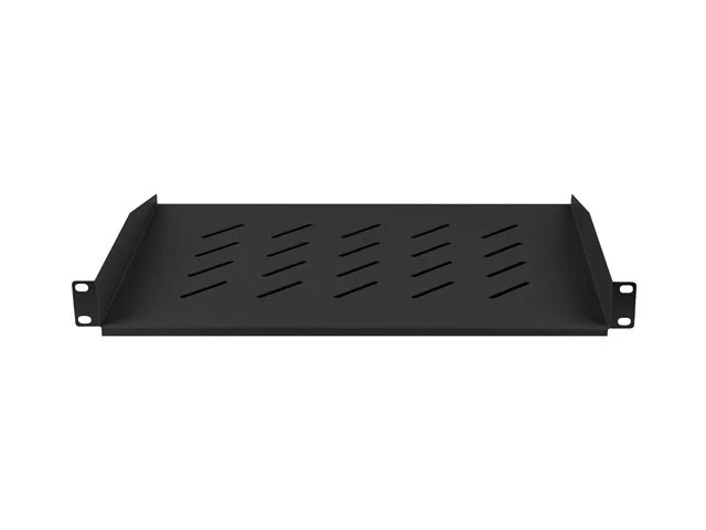 19" PEVNÁ POLICE 1U/483X315MM MAX. NOSNOST DO 25 KG ČERNÁ