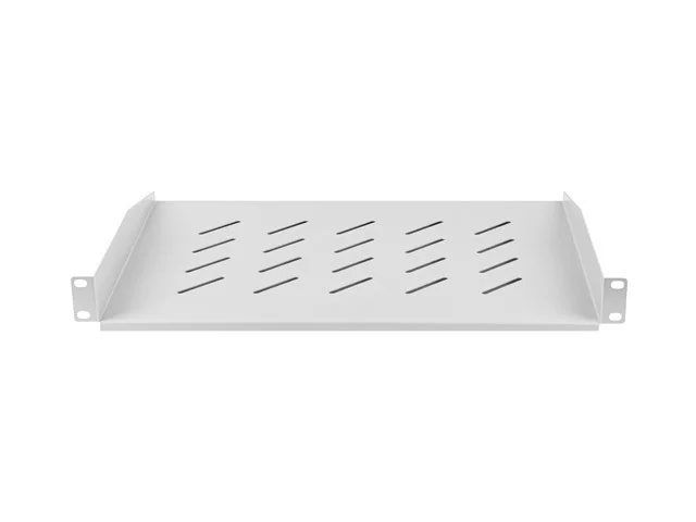 19" PEVNÁ POLICE 1U/483X315MM MAX. NOSNOST DO 25 KG ŠEDÁ