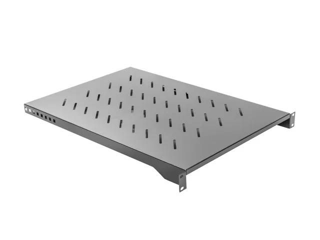 19" PEVNÁ POLICE 1U/483X700MM MAX. NOSNOST DO 15 KG ČERNÁ