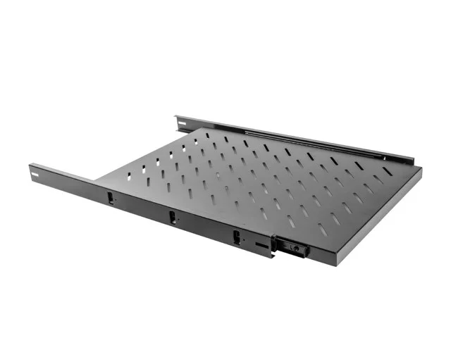 19" POSUVNÁ POLICE 1U/465X750MM MAX. NOSNOST DO 60 KG ČERNÁ