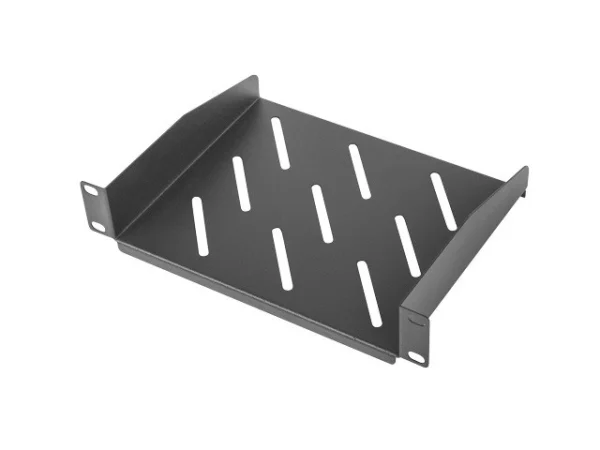 10" PEVNÁ POLICE 1U/254X180MM MAX. NOSNOST DO 20 KG ČERNÁ