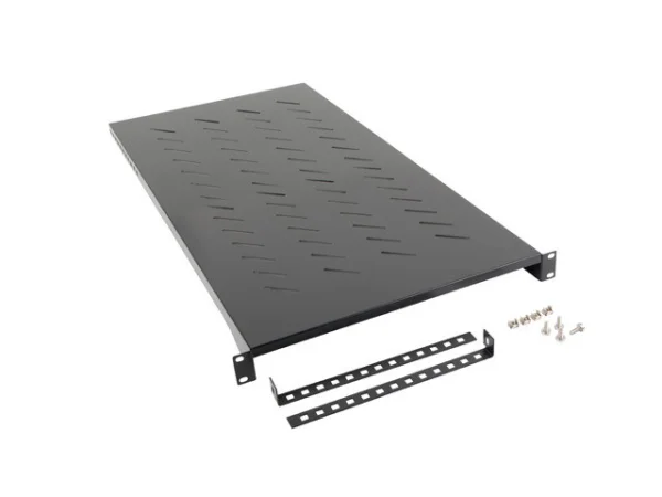 19" PEVNÁ POLICE 1200 MM ČERNÁ  (1U/483X910 MM MAX. NOSNOST DO 25 KG, 4BODOVÁ MONTÁŽ)