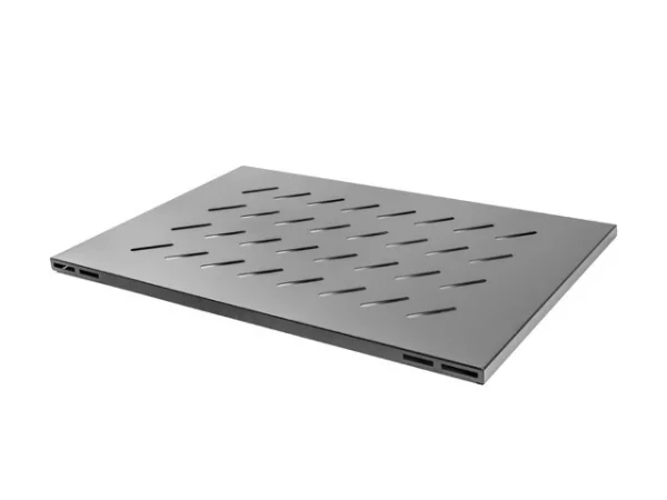 19" PEVNÁ POLICE PRO OTEVŘENÝ RACK 800MM 1U/480,5X580MM MAX. NOSNOST DO 120KG ČERNÁ