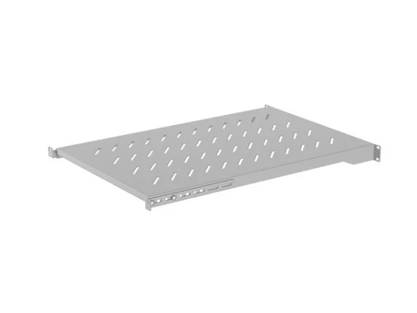 POLICE PRO 19" SKŘÍNĚ 1000MM ŠEDÁ  (1U/483X700MM NOSNOST DO 25KG, 4BODOVÁ MONTÁŽ)
