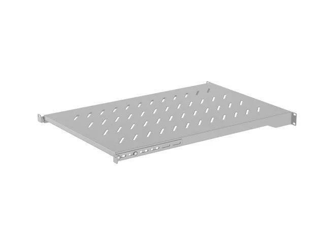 POLICE PRO 19" SKŘÍNĚ 1000MM ŠEDÁ  (1U/483X700MM NOSNOST DO 25KG, 4BODOVÁ MONTÁŽ)