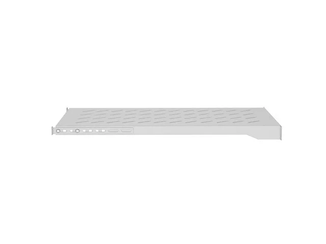 POLICE PRO 19" SKŘÍNĚ 1000MM ŠEDÁ  (1U/483X700MM NOSNOST DO 25KG, 4BODOVÁ MONTÁŽ)
