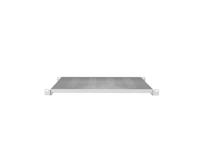 POLICE PRO 19" SKŘÍNĚ 1000MM ŠEDÁ  (1U/483X700MM NOSNOST DO 25KG, 4BODOVÁ MONTÁŽ)