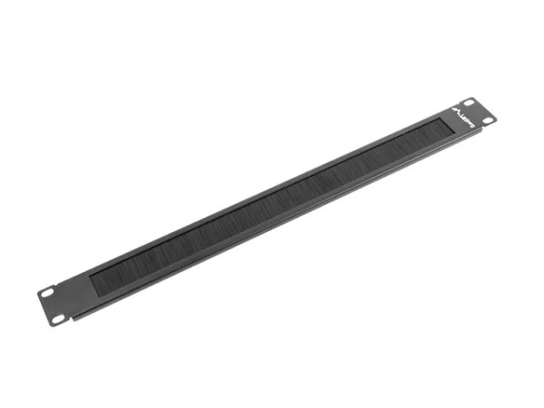 19" KARTÁČOVÝ PANEL 1U ČERNÝ  AK-1101-B