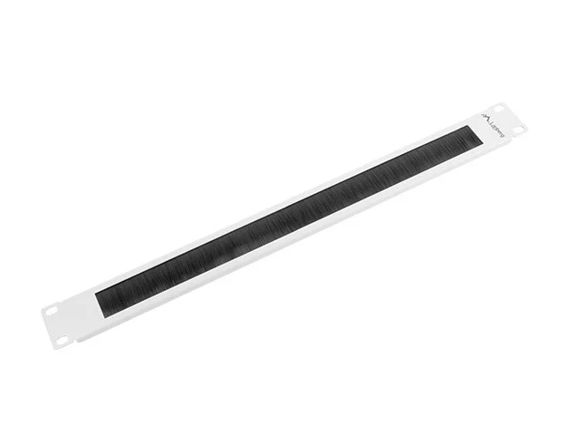 19" KARTÁČOVÝ PANEL 1U ŠEDÝ  AK-1101-S