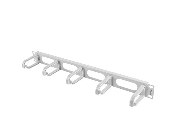19" PANEL PRO SPRÁVU KABELŮ 5 KROUŽKŮ - TYP B 1U ŠEDÝ