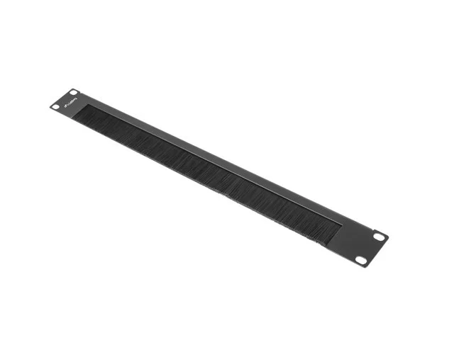 19" KARTÁČOVÝ PANEL 1U ČERNÝ  AK-1103-B