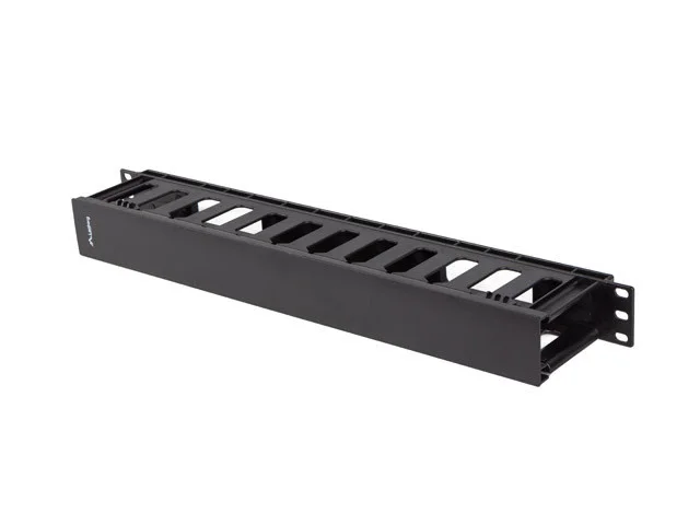 19" KABELOVÝ ORGANIZER PLAST 1U TYP A ČERNÝ