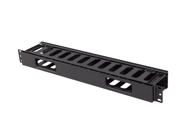 19" KABELOVÝ ORGANIZER PLAST 1U TYP A ČERNÝ