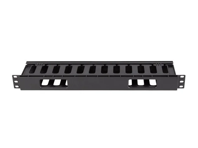 19" KABELOVÝ ORGANIZER PLAST 1U TYP A ČERNÝ