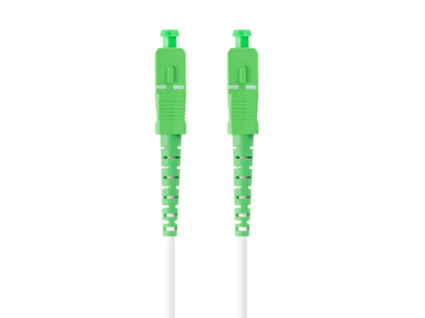 OPTICKÝ PROPOJOVACÍ KABEL SM SC/APC-SC/APC SIMPLEX 35M LSZH G657B3 3.0MM BÍLÝ