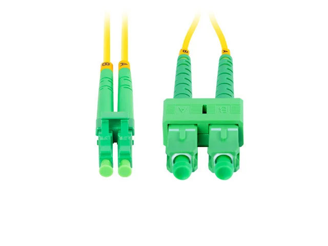 OPTICKÝ PATCHCORD SM SC/APC-LC/APC DUPLEX 2M LSZH G657A1 3.0MM ŽLUTÝ