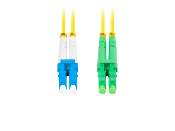 OPTICKÝ PATCHCORD SM LC/APC-LC/UPC DUPLEX 2M LSZH G657A1 3.0MM ŽLUTÝ
