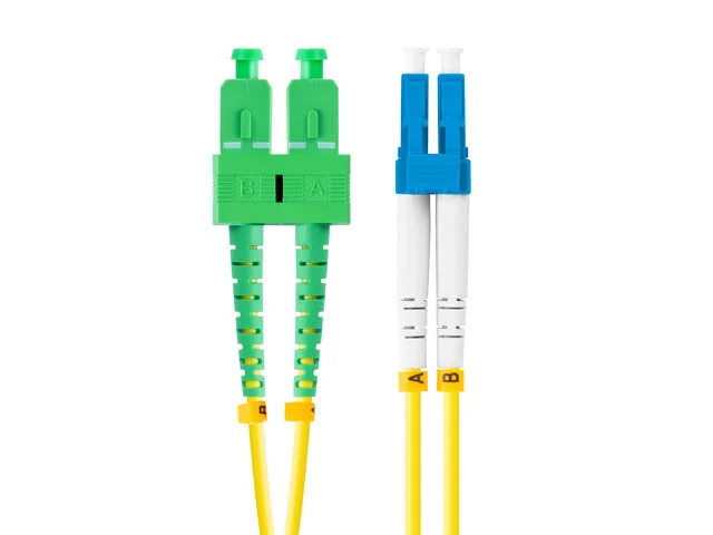 OPTICKÝ PATCHCORD SM LC/UPC-SC/APC DUPLEX 0,5M LSZH G657A1 3,0MM ŽLUTÝ