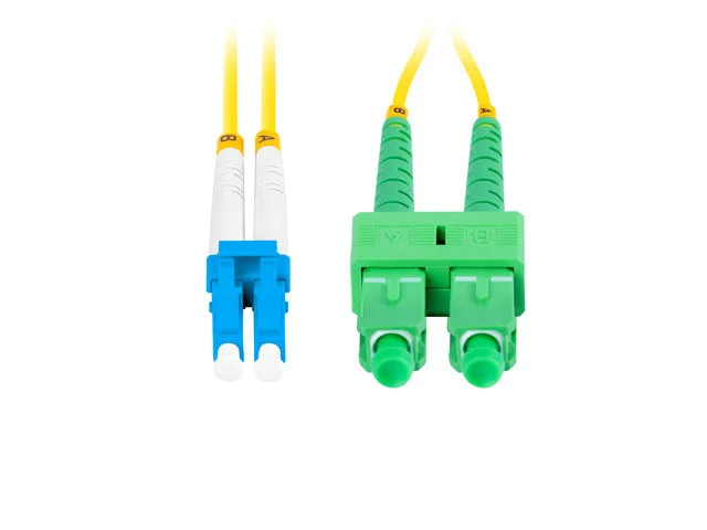 OPTICKÝ PATCHCORD SM LC/UPC-SC/APC DUPLEX 1M LSZH G657A1 3.0MM ŽLUTÝ