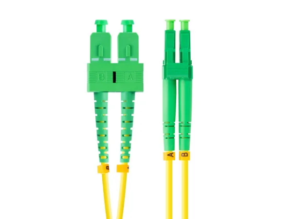 OPTICKÝ PATCHCORD SM SC/APC-LC/APC DUPLEX 1M LSZH G657A1 3.0MM ŽLUTÝ