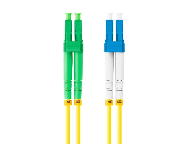 OPTICKÝ PROPOJOVACÍ KABEL SM LC/APC-LC/UPC DUPLEX 1M LSZH G657A1 3.0MM ŽLUTÝ