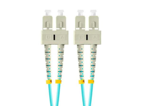 OPTICKÝ PATCHCORD MM SC/UPC-SC/UPC DUPLEX 1M LSZH OM3 50/125 3.0MM AQUA