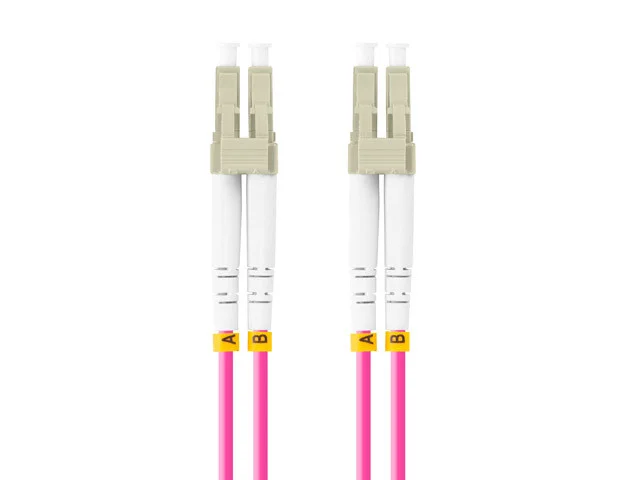 OPTICKÝ PATCHCORD MM LC/UPC-LC/UPC DUPLEX 5M LSZH OM4 50/125 3.0MM FIALOVÝ