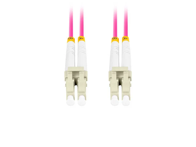 OPTICKÝ PATCHCORD MM LC/UPC-LC/UPC DUPLEX 10M LSZH OM4 50/125 3.0MM FIALOVÝ