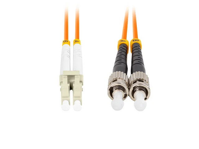 OPTICKÝ PATCHCORD MM ST/UPC-LC/UPC DUPLEX 10M LSZH OM2 50/125 3.0MM ORANŽOVÝ