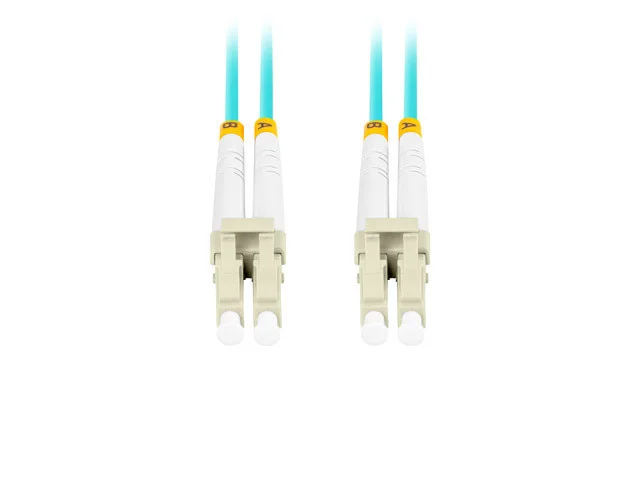 OPTICKÝ PATCHCORD MM LC/UPC-LC/UPC DUPLEX 0,5 M LSZH OM3 50/125 3,0 MM AQUA