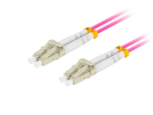 OPTICKÝ PATCHCORD MM LC/UPC-LC/UPC DUPLEX 3M LSZH OM4 50/125 3.0MM FIALOVÝ
